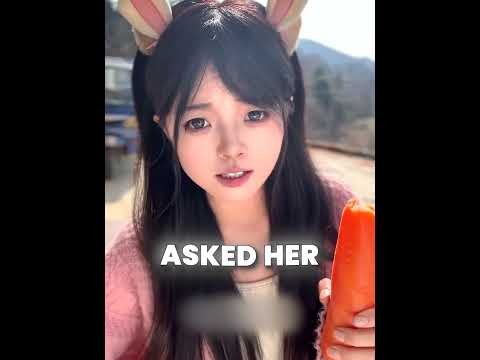 Cute Girl Built The Great Wall Of China Using Only Carrots ?? #shorts thumbnail