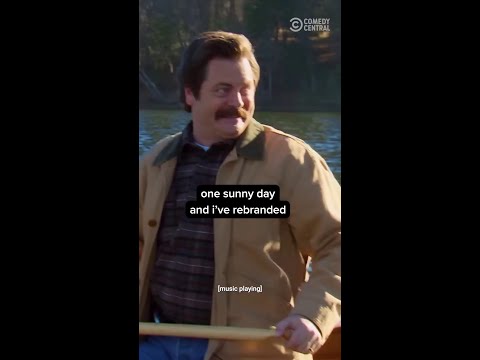 oh to be ron swanson canoeing on a lake 📺 watch parks and rec on @ComedyCentral with youtube tv thumbnail