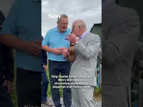 King Charles shows off his ukulele skills in Northern Ireland thumbnail