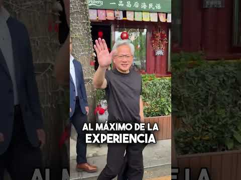 El CEO de Nvidia prueba la comida callejera de China y lo vuelven marketing en minutos ?? #Shorts thumbnail