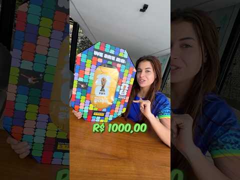 UNBOXING DO ÁLBUM DE R$ 1000,00 REAIS !!!  #shorts #copadomundo thumbnail