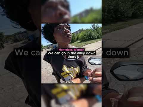 Kind Biker Helps a Homeless Woman thumbnail