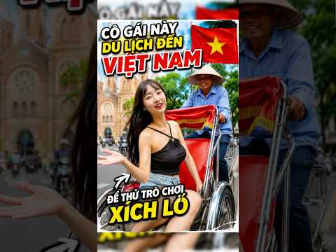 Cô gái Hàn Quốc du lịch đến Việt Nam để thử trò chơi xích lô #kienthuc #giaitri thumbnail