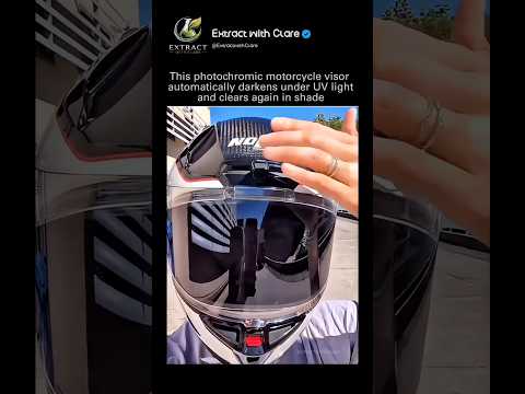 This Helmet Visor Changes Tint Automatically 😳🏍️☀️ #FutureTech thumbnail