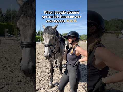 When people assume owning horses means you have money 🤦🏼‍♀️😭 #horse #horses #equestrian #rich thumbnail