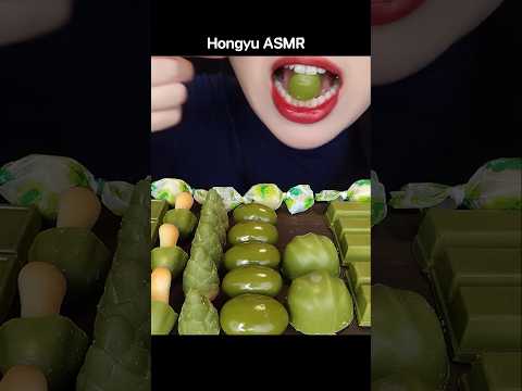 ASMR VARIOUS MATCHA CHOCOLATE 다양 말차 디저트 먹방 GREEN TEA ICE CREAM #shorts #mukbang #먹방 #rainbow #hongyu thumbnail