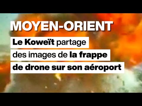 Les images impressionnantes de la frappe de drone sur l'aéroport international du Koweït thumbnail