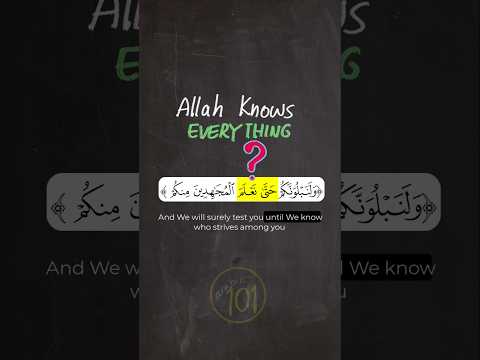 Doesn't Allah Already Know Your Future? So Why Test You? #Quran #islam #Arabic #arabic101 thumbnail