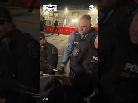 Protesters clash with police outside New Jersey detention facility thumbnail