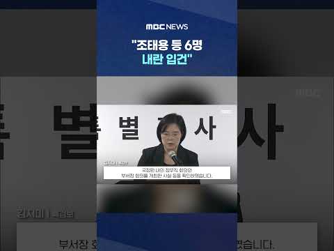 "조태용 등 6명 내란 입건".. '홍장원은 왜?' 들어보니 #Shorts (MBC뉴스) thumbnail