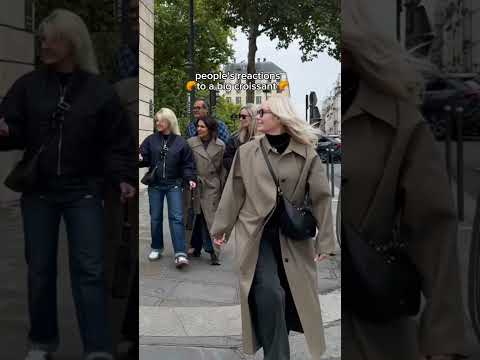 People‘s Reactions to a GIANT croissant 🥐😳🫣👀 thumbnail