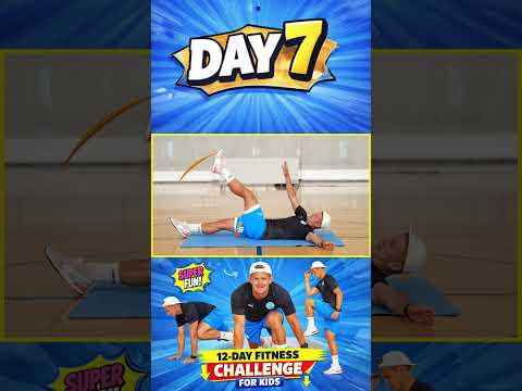 Day 7 ? One week done!Be proud and keep going!#fitnesschallenge #kidsfitness #getmoving #funfitness thumbnail