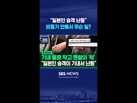 "일본인 승객, 맨발로 기내 난동" 비행기 안에서 무슨 일? #shorts thumbnail