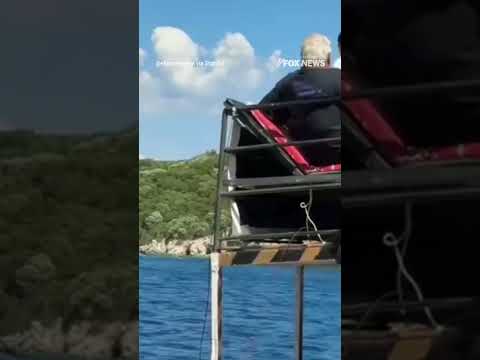 Pirate-themed tourist ship CAPSIZES as people seen jumping off boat #shorts #world #news #boat thumbnail