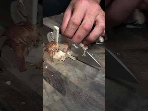 Rui “Azure Serpent” Gyuto cutting mushrooms #fyp #satisfying #kitchenknife #japaneseknife #ruiknife thumbnail