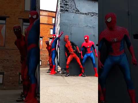 Funny superheroes😂 #spiderman thumbnail