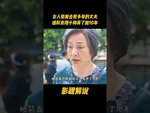 女人祭奠去世多年的丈夫，谁料发现小狗等了她10年#电视剧 #影视解说 thumbnail