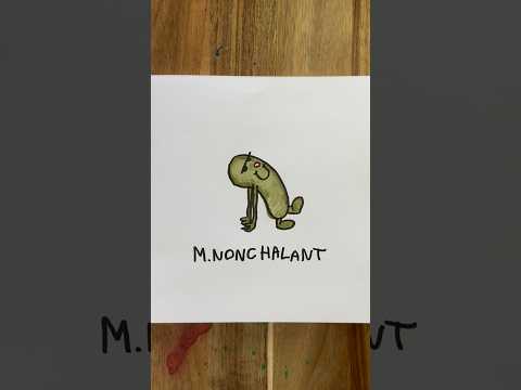 C’est un cornichon détendu mdrr 🥒 #shortsart #monsieurmadame #nonchalant #dessin thumbnail