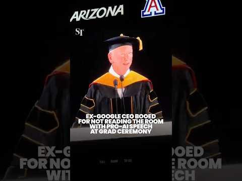 Former Google CEO Eric Schmidt booed for speaking about AI at university graduation thumbnail