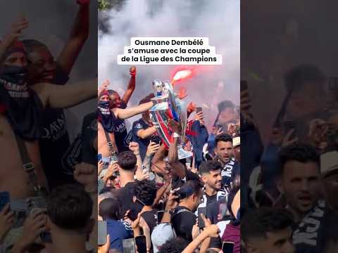 Ousmane Dembélé s’amuse avec la coupe de la Ligue des champions thumbnail