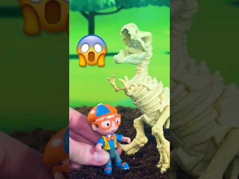? Blippi BUILDS a Dinosaur out of BONES??! #shorts thumbnail