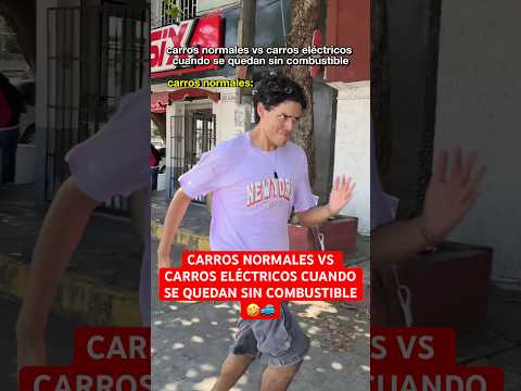 CARROS NORMALES VS CARROS ELÉCTRICOS CUANDO SE QUEDAN SIN COMBUSTIBLE🤣🚙💀 thumbnail