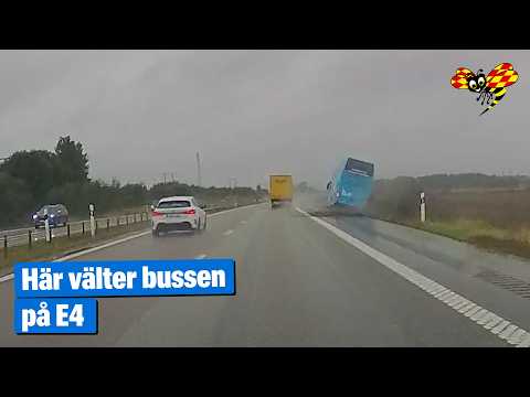 Här välter bussen på E4 thumbnail