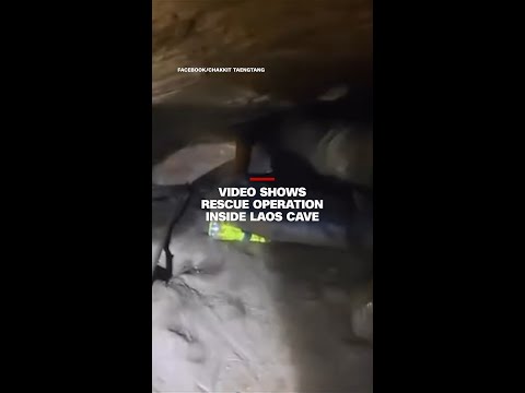 Video shows rescue operation inside Laos cave thumbnail