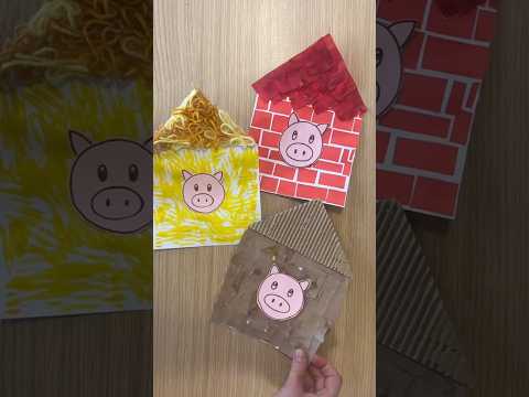 Three little pigs and their three little houses #traditionaltales thumbnail