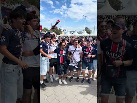 👀 Paris Saint-Germain taraftarları maça hazır! #shorts thumbnail