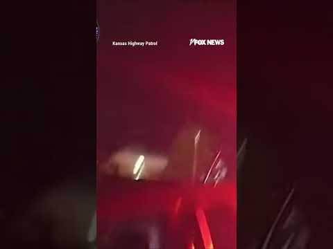 WATCH: Kansas state trooper has seconds to react before car crash #shorts #foxnews #news #us thumbnail