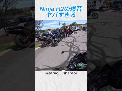 Ninja H2の爆音、ヤバすぎる@tareq  sharabi #バイカー #バイク #shorts thumbnail