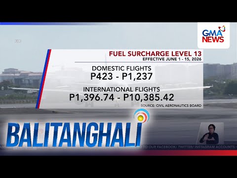 Airfare sa Hunyo, posibleng bumaba dahil ibinaba sa level 13 ang fuel surcharge | Balitanghali thumbnail
