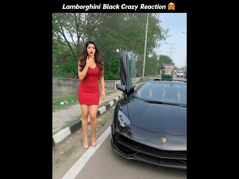 Lamborghini Black Crazy Reaction 😍 Cute Girl | Police Without Helmet Chalan Kato thumbnail