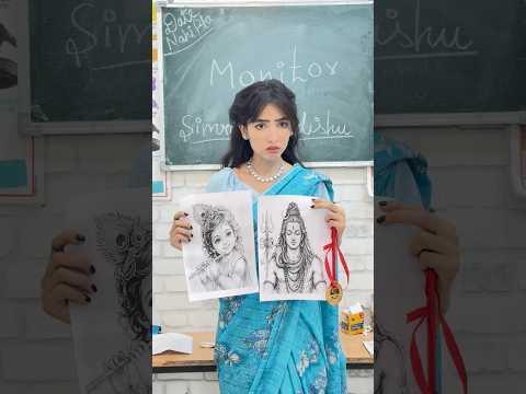 Who will become the Monitor❤️‍?(part-2)|Simran Makhija| #shorts #school #schoollife #funny #sad thumbnail