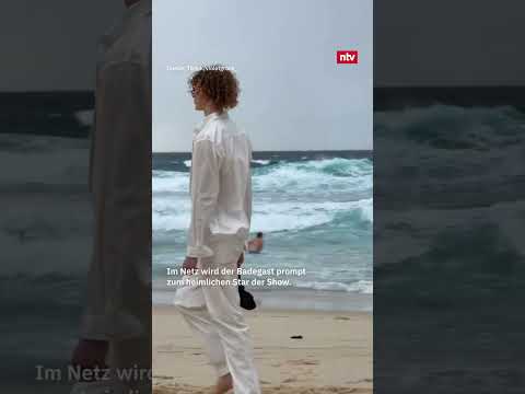 Morgenschwimmer crasht Catwalk an australischem Strand | #ntv thumbnail
