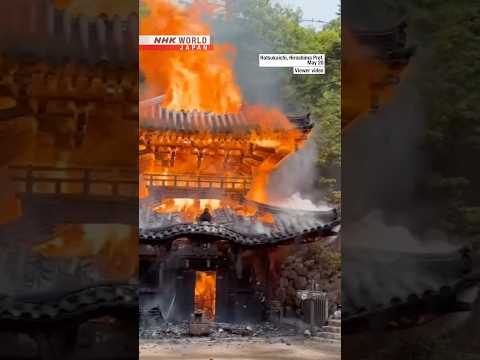 ‘Eternal flame’ still burning after Hiroshima temple fireーNHK WORLD-JAPAN NEWS #shorts thumbnail