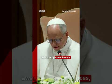 Pop Leo warns AI 'needs to be disarmed'. #PopeLeo #AI #BBCNews thumbnail