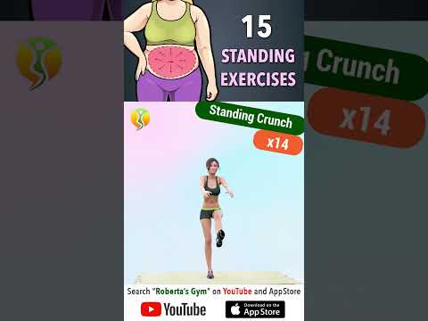 15 Best #standingexercises To #burnbellyfat @RobertasGym  #weightloss #homeworkout thumbnail