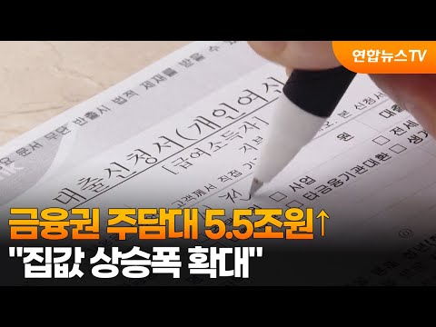 금융권 주담대 5.5조원↑…"집값 상승폭 확대" / 연합뉴스TV (YonhapnewsTV) thumbnail