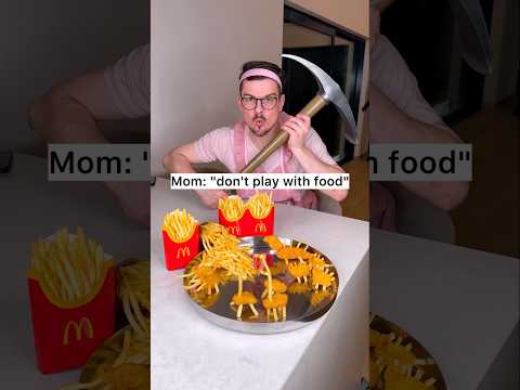 How did bro make the DINOSAURS out of NUGGETS and FRIES?😭❤️🦕| CHEFKOUDY thumbnail