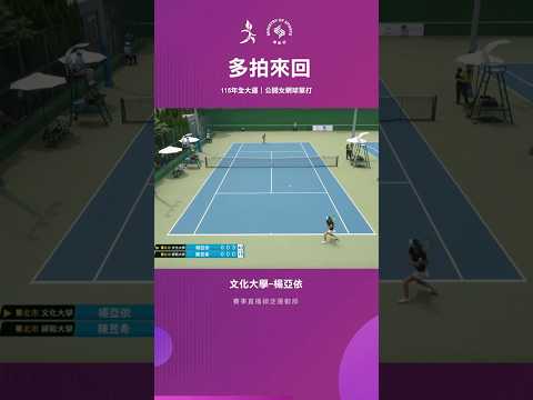 115全大運【網球】多拍來回！文化大學楊亞依最終擊退對手！ thumbnail