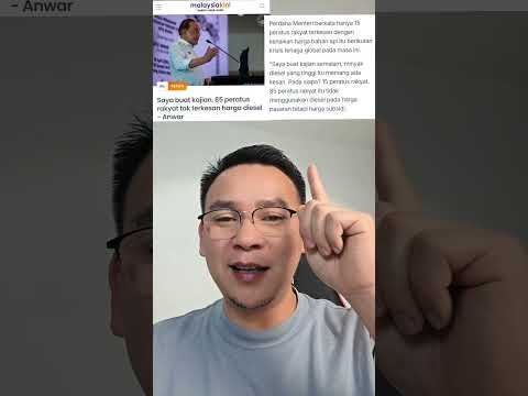 KAJIAN ANWAR? 85 PERATUS RAKYAT MALAYSIA TAK TERKESAN HARGA DIESEL! thumbnail