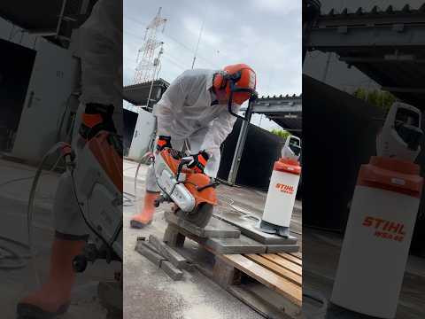 Trying out the new @STIHLCanada single & double battery cutters at the testing spot in Germany thumbnail