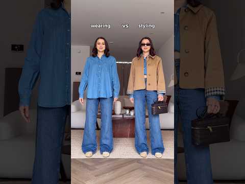 WEARING vs. STYLING? 🤍 Which side is the winner? #howto #outfitideas #fashionhacks thumbnail