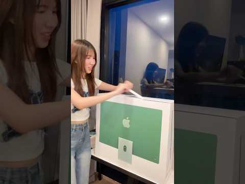 สีเขียวเหนี่ยวทรัพย์?✨ Unboxing my new iMac M4 #imac #imacm4 #gadgets #computer thumbnail