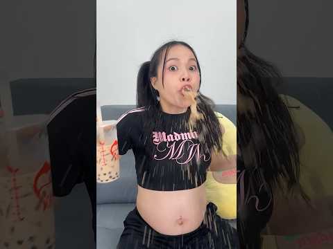 TODAY I WILL NO LONGER DRINK BOBA TEA ?? #funny #shorts thumbnail