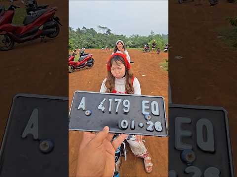 pasang plat nomor hitam dimotor klx #trendingshorts thumbnail