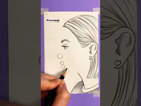 How to draw a face 💜 thumbnail