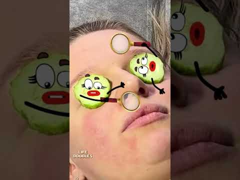 Life Doodles | Cucumbers on the eyes ? #lifedoodles #shorts #animation thumbnail